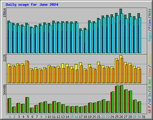 Daily usage for June 2024