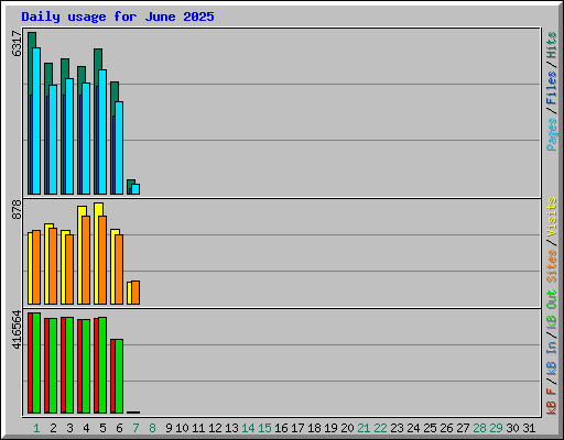 Daily usage for June 2025