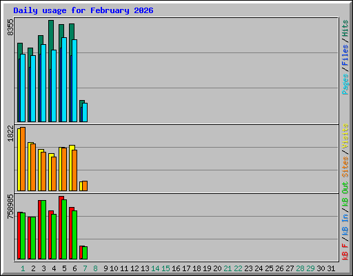 Daily usage for February 2026