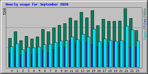 Hourly usage for September 2020