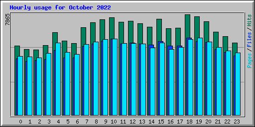 Hourly usage for October 2022