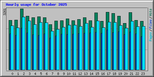 Hourly usage for October 2025