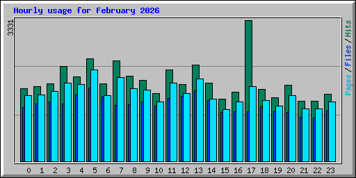 Hourly usage for February 2026